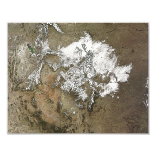 Schnee bedeckt das Rocky Mountains im Vereinigten  Fotodruck (Vorne)