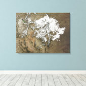 Schnee bedeckt das Rocky Mountains im Vereinigten Leinwanddruck (Insitu (Holzboden))