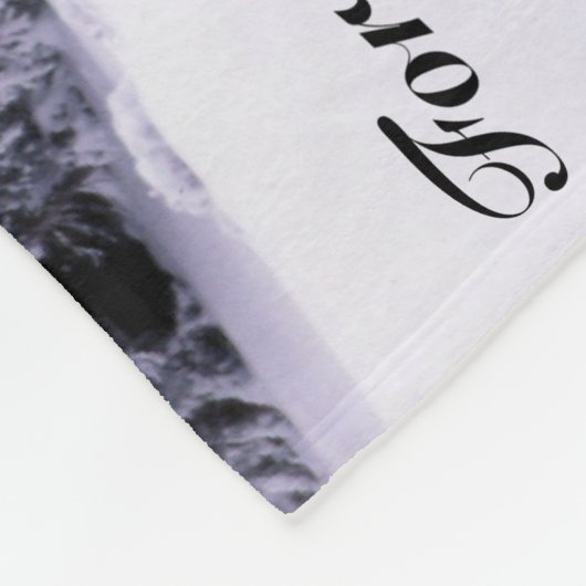 Schnee bedeckt fleecedecke (Ecke)