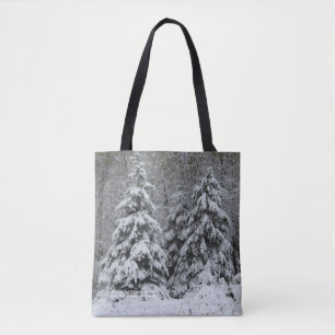 Schnee bedeckt Tallweißer Spruß Tasche