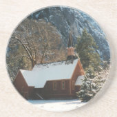 Schnee bedeckte Kapelle Getränkeuntersetzer (Vorne)
