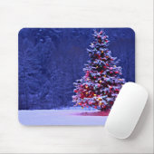 Schnee bedeckte Weihnachtsbaum Mousepad (Mit Mouse)