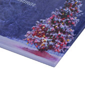 Schnee bedeckte Weihnachtsbaum Schneidebrett (Ecke)