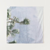 SCHNEE BEDECKTER GRÜNER LEAF-BAUM WANDTEPPICH (Vorderseite (Horizontal))