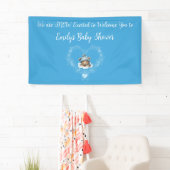 Schnee begeistert Blue Teddy Bear Baby Dusche Banner (Insitu)