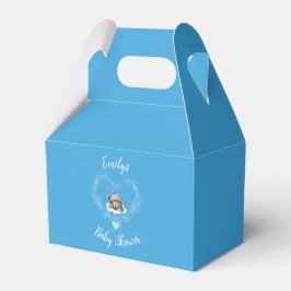 Schnee begeistert Blue Teddy Bear Baby Dusche Geschenkschachtel