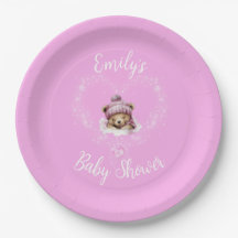 Schnee begeistert Pink Teddy Bear Baby Dusche