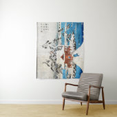 Schnee bei Benzaiten Shrine in Inokashira Pond uki Wandteppich (Beispiel)