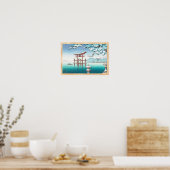 Schnee bei Miyajima hängende Winterlandschaft Wass Poster (Küche)