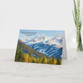 Schnee Berge Bäume Hügel Bibel Verse Art: Karte (Vorderseite)