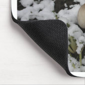 Schnee-Bilder, Schnee-Katze Mousepad (Ecke)
