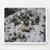 Schnee-Bilder, Schnee-Katze Mousepad (Vorne)