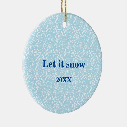 Schnee blauer Himmel mit Schneemuster Ornament (Rechts)