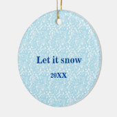 Schnee blauer Himmel mit Schneemuster Ornament (Links)