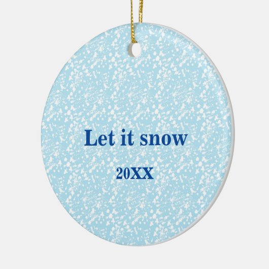 Schnee blauer Himmel mit Schneemuster Ornament (Links)