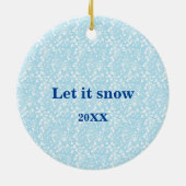 Schnee blauer Himmel mit Schneemuster Ornament (Hinten)