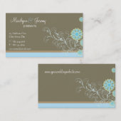 Schnee-Blumen-Wirbels-blaue kundenspezifische Visitenkarte (Vorne/Hinten)