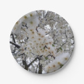 Schnee-Blüten-Papierplatte Pappteller (Vorderseite)