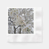 Schnee-Blüten-Papiertuch Serviette (Vorderseite)