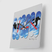 Schnee-Boarding-freie Art-Uhr Quadratische Wanduhr (Winkel)
