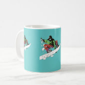 Schnee-Boarding Kaffeetasse (Vorderseite Links)