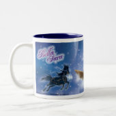 Schnee-Boarding Zweifarbige Tasse (Links)