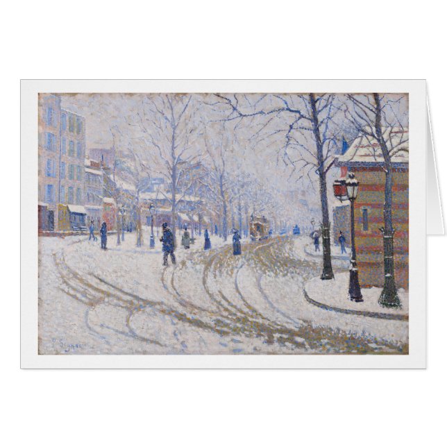 Schnee, Boulevard de Clichy, Paris, 1886 (Vorderseite (Horizontal))