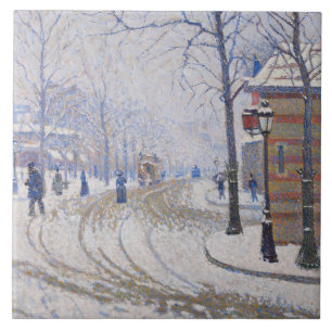 Schnee, Boulevard de Clichy, Paris, 1886 Fliese