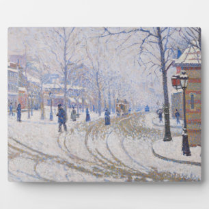 Schnee, Boulevard de Clichy, Paris, 1886 Fotoplatte