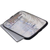 Schnee, Boulevard de Clichy, Paris, 1886 Laptopschutzhülle (Vorne Knopf)