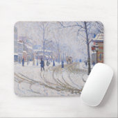 Schnee, Boulevard de Clichy, Paris, 1886 Mousepad (Mit Mouse)