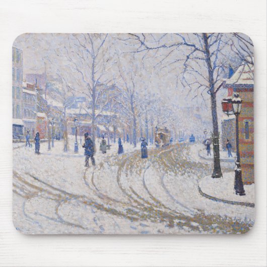 Schnee, Boulevard de Clichy, Paris, 1886 Mousepad (Vorne)