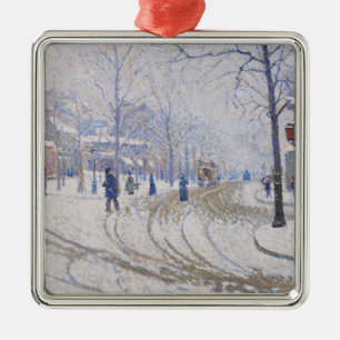 Schnee, Boulevard de Clichy, Paris, 1886 Ornament Aus Metall