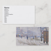 Schnee, Boulevard de Clichy, Paris, 1886 Visitenkarte (Vorne/Hinten)