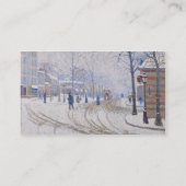Schnee, Boulevard de Clichy, Paris, 1886 Visitenkarte (Rückseite)