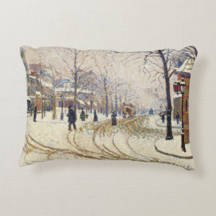Schnee, Boulevard de Clichy, Paris von Paul Signac Dekokissen