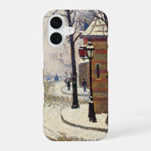 Schnee, Boulevard de Clichy, Paris von Paul Signac iPhone 16 Hülle