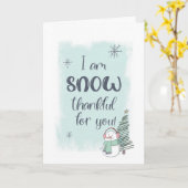 Schnee dankbar für Weihnachten Karte (Gelbe Blume)