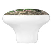 Schnee, das Ameraucana Hühnchen Gesichter rechts K Keramikknauf (Seitenansicht)