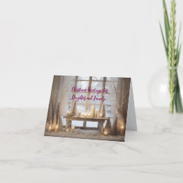 SCHNEE-DAUGHTER IN FAMILIENCHRISTMAS CARD KARTE