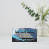 Schnee, der Visitenkarte pflügt (Stehend Vorderseite)