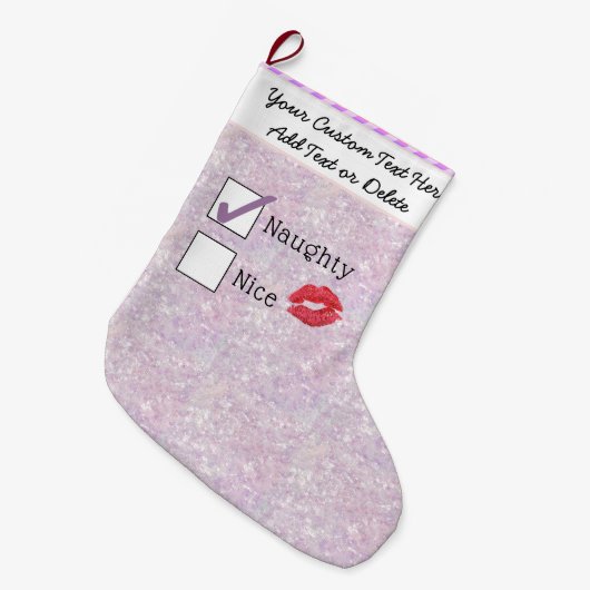 Schnee des Weihnachtsmanns oder des hübschen Glitz Großer Weihnachtsstrumpf (Vorderansicht (hängend))