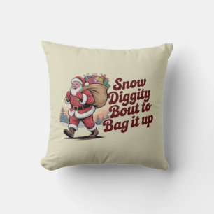 Schnee Diggity ist bereit, es einzupacken 90er Wei Kissen
