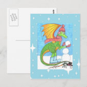 Schnee-Drache-Postkarte Postkarte (Vorne/Hinten)