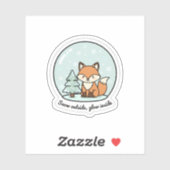 Schnee draußen, innen leuchtend Fuchs-Aufkleber | Aufkleber (Blatt)