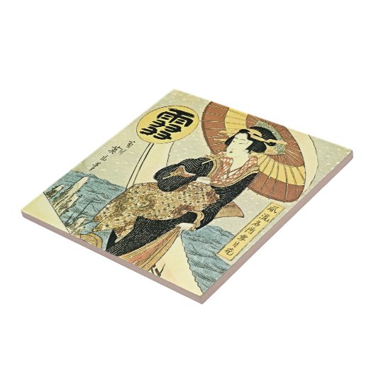 Schnee durch Fliese Kikugawa Eizan (Seite)