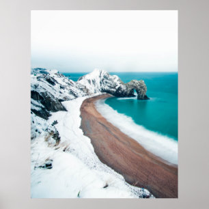 SCHNEE DURDLE TÜR, LULWORTH, DORSET, Vereinigtes K Poster