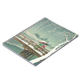 Schnee Edo-Fluss Hasui Kawase an der Notizblock (Linke Seite)