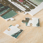 Schnee Edo-Fluss Hasui Kawase an der Puzzle (Seite)