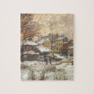 Schnee-Effekt mit untergehender Sonne durch Claude Puzzle